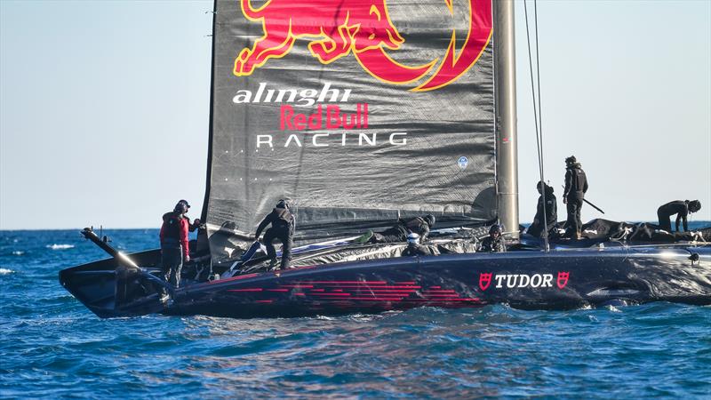 AC75 - Alinghi Red Bull Racing - February 12, 2023 - Barcelona photo copyright Alex Carabi / America's Cup taken at Société Nautique de Genève and featuring the AC75 class