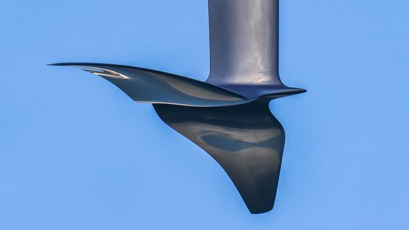 New anhedral rudder elevator - AC75 - Alinghi Red Bull Racing - March 1, 2023 - Barcelona - photo © Alex Carabi / America's Cup