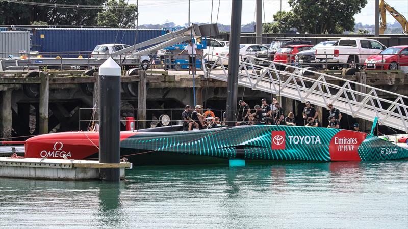 Emirates Team NZ - AC75 V2 - Launch - March 20, 2023 photo copyright Richard Gladwell - Sail-World.com/nz taken at Royal New Zealand Yacht Squadron and featuring the AC75 class