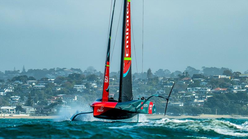 Emirates Team New Zealand - AC75 -  Day 13 - April 19, 2023 - Hauraki Gulf - photo © Adam Mustill / America's Cup