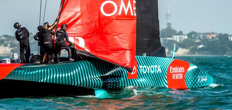 Emirates Team New Zealand - AC75 -  Day 13 - April 19, 2023 - Hauraki Gulf - photo © Adam Mustill / America's Cup