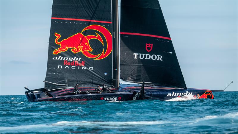 Alinghi Red Bull Racing loses power - AC75  - Day 57 - April 26, 2023 - Barcelona - photo © Alex Carabi / America's Cup