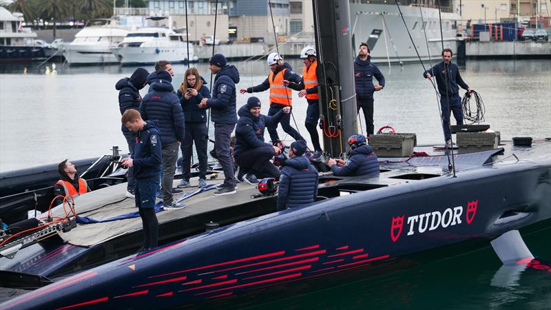 Alinghi Red Bull Racing - AC75 - Day 109 - Barcelona - January 10, 2024 photo copyright Alex Carabi / America's Cup taken at Real Club Nautico de Barcelona and featuring the AC75 class