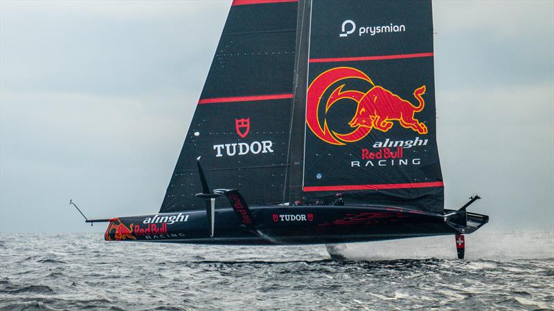 Alinghi Red Bull Racing - AC75 - Day 109 - Barcelona - January 10, 2024 photo copyright Alex Carabi / America's Cup taken at Real Club Nautico de Barcelona and featuring the AC75 class