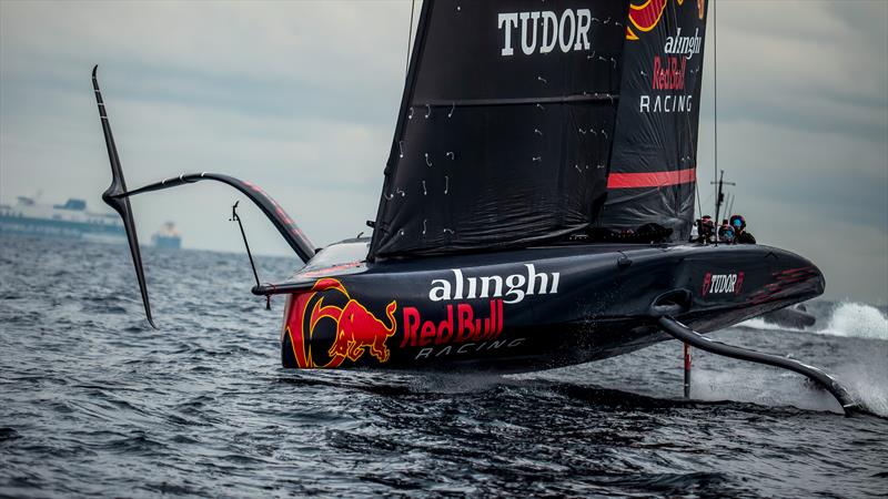 Alinghi Red Bull Racing - AC75 - Day 109 - Barcelona - January 10, 2024 photo copyright Alex Carabi / America's Cup taken at Real Club Nautico de Barcelona and featuring the AC75 class