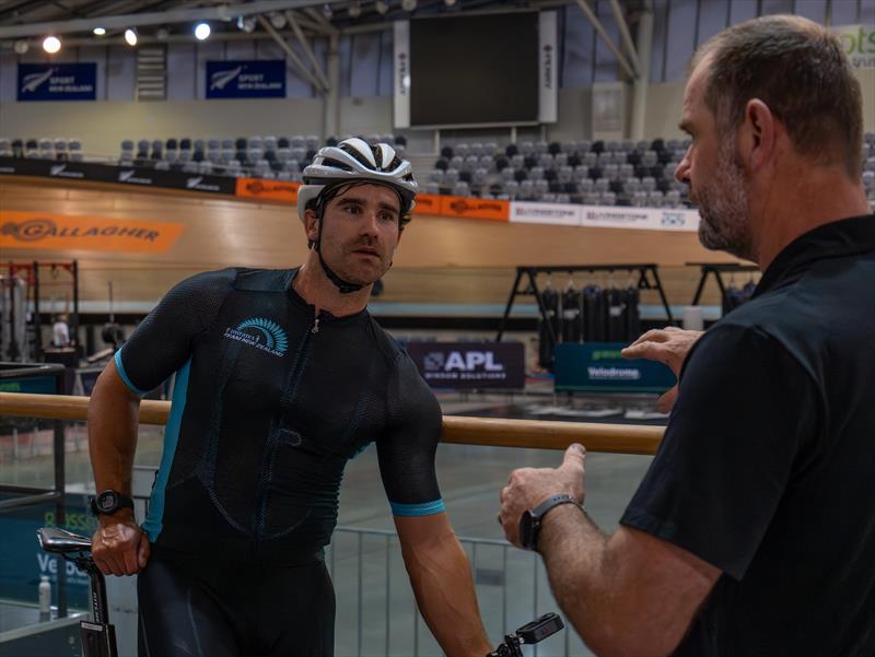 Emirates Team NZ - AC75 - Velodrome Training - March 4, 2024 photo copyright Emirates Team New Zealand taken at Royal New Zealand Yacht Squadron and featuring the AC75 class