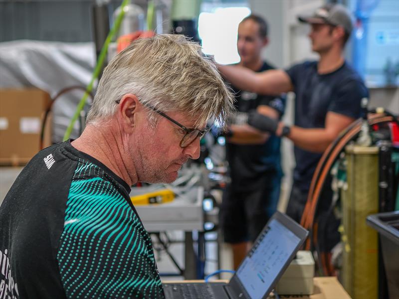 Peter `Brush` Thomas - AC75 - Hydraulic control systems - Auckland - March 19, 2024 photo copyright James Somerset/ETNZ taken at Royal New Zealand Yacht Squadron and featuring the AC75 class