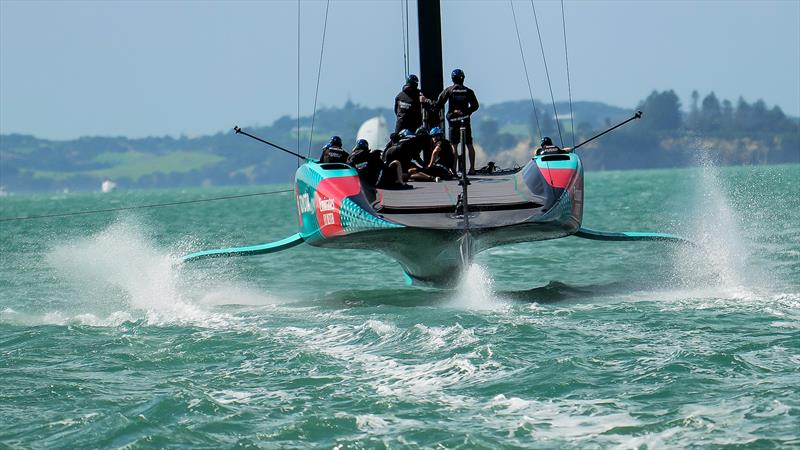 Emirates Team New Zealand- AC75 - Day 2 - April 14, 2024 - Auckland photo copyright Sam Thom/America's Cup taken at Royal New Zealand Yacht Squadron and featuring the AC75 class