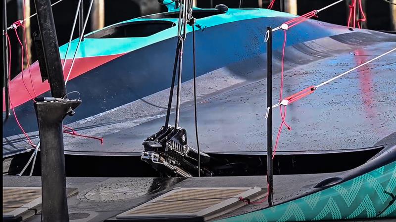 New mainsheet system - Emirates Team New Zealand- AC75 - Day 2 - April 14, 2024 - Auckland - photo © NZSP