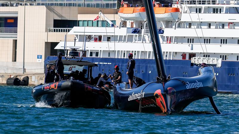 Alinghi Red Bull Racing - AC75 - Day 1 - April 16, 2024 - Barcelona - photo © Ugo Fonolla / America's Cup