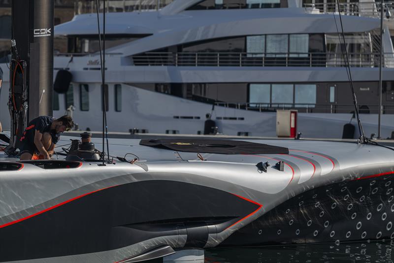 Lidar for jib - INEOS Britannia - AC75 - Day 12 - May 16, 2024 - Barcelona - photo © Job Vermeulen / America's Cup