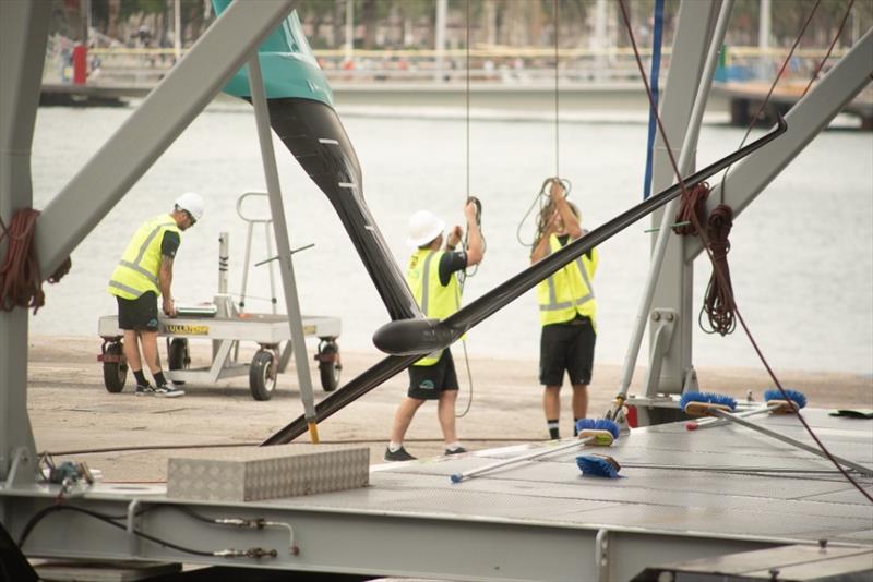 Emirates Team New Zealand AC75 raceboat - Barcelona - July 1,2024 - photo © Johannes Sommerhäuser