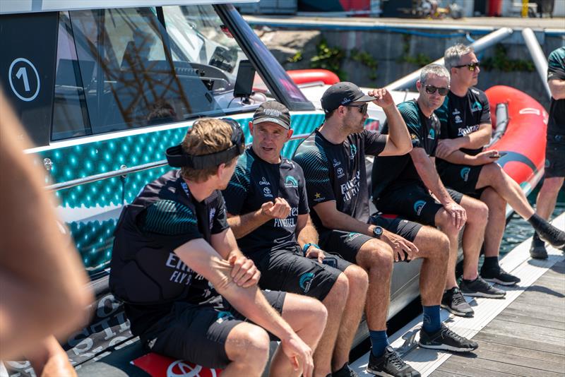 Ray Davies and Peter Burling - Emirates Team New Zealand - AC75  - Barcelona - July 2024 - photo © Hamish Hooper / Emirates Team New Zealand