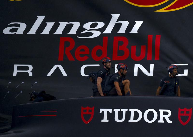 Alinghi Red Bull Racing celebrate their first point on the board on Louis Vuitton Cup Round Robin Day 5 - photo © David Maynard / www.alleycatphotographer.com