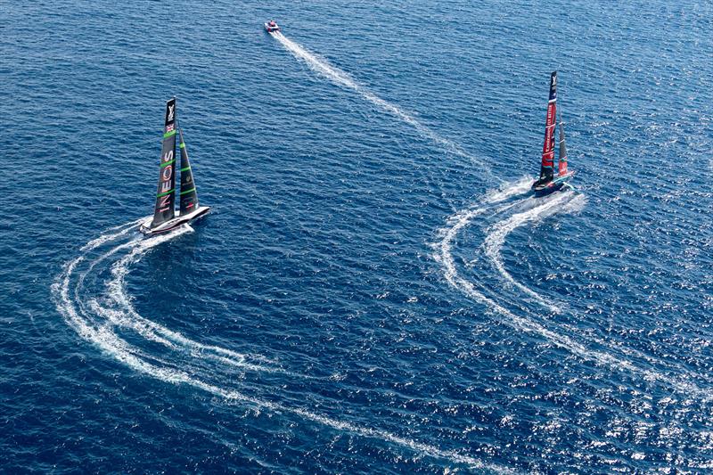 INEOS Britannia vs. Emirates Team New Zealand on Louis Vuitton Cup Round Robin Day 6 - photo © Ian Roman / America's Cup