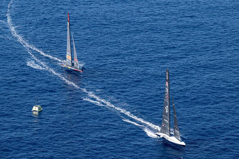 Luna Rossa Prada Pirelli vs. New York Yacht Club American Magic on Louis Vuitton Cup Semi-Finals Day 1 - 14th September 2024 - photo © Ricardo Pinto / America's Cup
