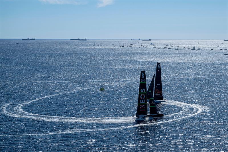 Alinghi Red Bull Racing vs. INEOS Britannia on Louis Vuitton Cup Semi-Finals Day 1 - 14th September 2024 - photo © Ricardo Pinto / America's Cup