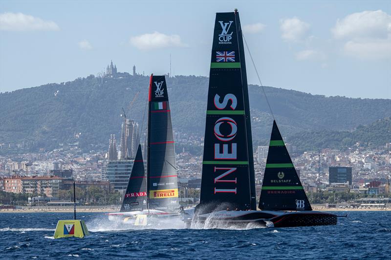 INEOS Britannia and Luna Rossa - Finals Louis Vuitton Cup - Race 5/6 - Day 18 - September 30, 2024 - Barcelona - photo © Ricardo Pinto / America's Cup