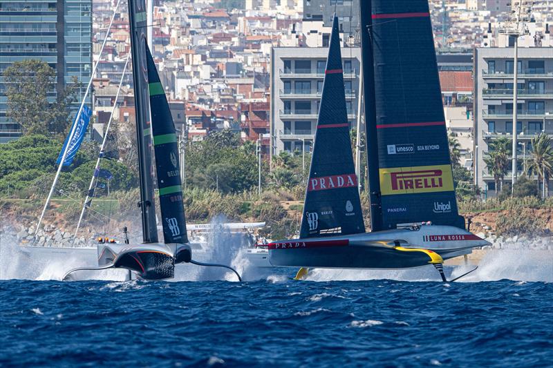 INEOS Britannia and Luna Rossa - Finals Louis Vuitton Cup - Race 5/6 - Day 18 - September 30, 2024 - Barcelona - photo © Ricardo Pinto / America's Cup