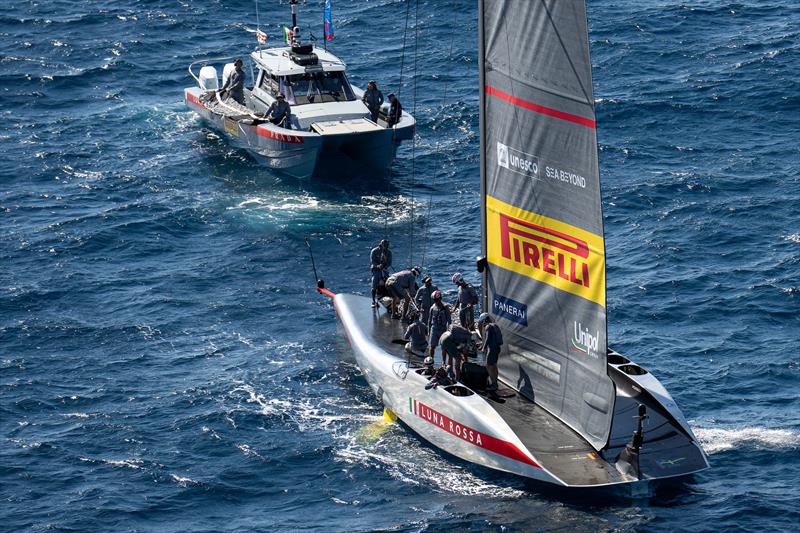 Luna Rossa - Finals Louis Vuitton Cup - Race 5/6 - Day 18 - September 30, 2024 - Barcelona photo copyright Ian Roman / AmericasCup taken at Real Club Nautico de Barcelona and featuring the AC75 class