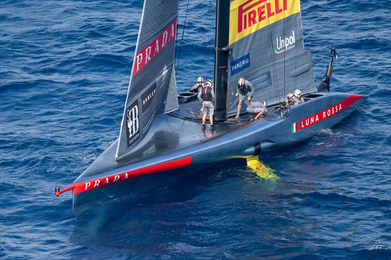 Luna Rossa had a huge nosedive downwind which tore off a number of fairings - Louis Vuitton Cup Final Race Day 5 - October 1, 2024 - photo © Ricardo Pinto / America's Cup