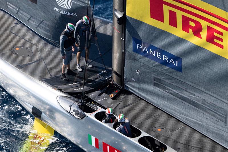 Luna Rossa had a huge nosedive downwind which tore off a number of fairings - Louis Vuitton Cup Final Race Day 5 - October 1, 2024 - photo © Ricardo Pinto / America's Cup