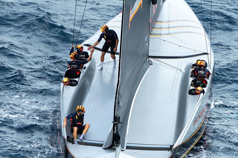 INEOS Britannia (after winning race 9) - Louis Vuitton Cup Final - Race Day 6 - October 2, 2024  - photo © Ian Roman / America's Cup