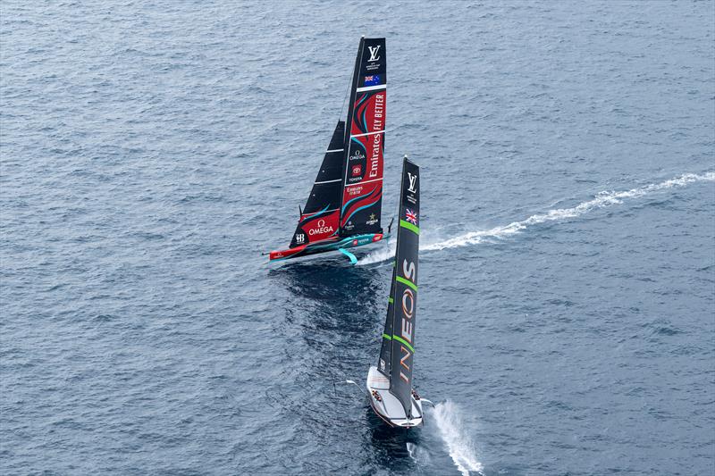 Louis Vuitton 37th America's Cup Race 2 - October 12, 2024 photo copyright Ricardo Pinto / America's Cup taken at  and featuring the AC75 class