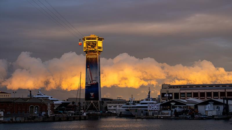 Sunsets on maybe the penultimate day in the Louis Vuitton 37th America's Cup, October 18, .2024 - photo © Ian Roman / America's Cup