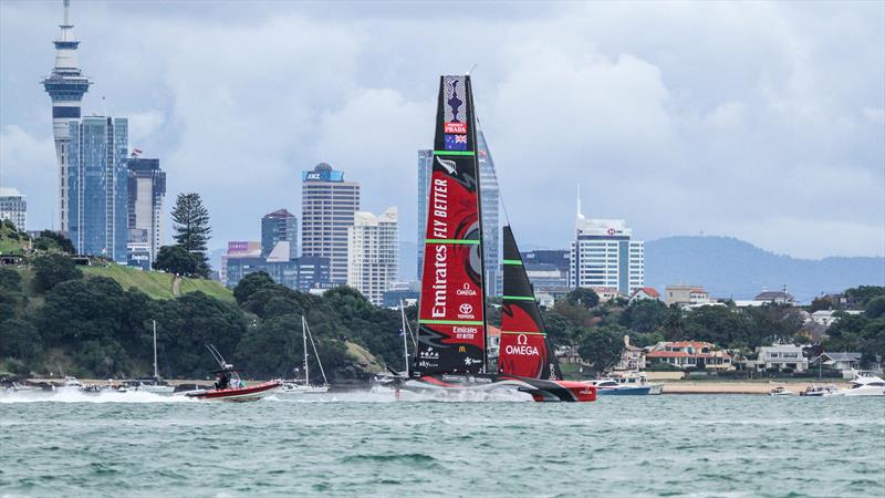 Emirates Team NZ racing in the 36th America's Cup - Day 6 - March 16, 2021, Course C photo copyright Richard Gladwell / Sail-World.com / nz taken at Royal New Zealand Yacht Squadron and featuring the AC75 class