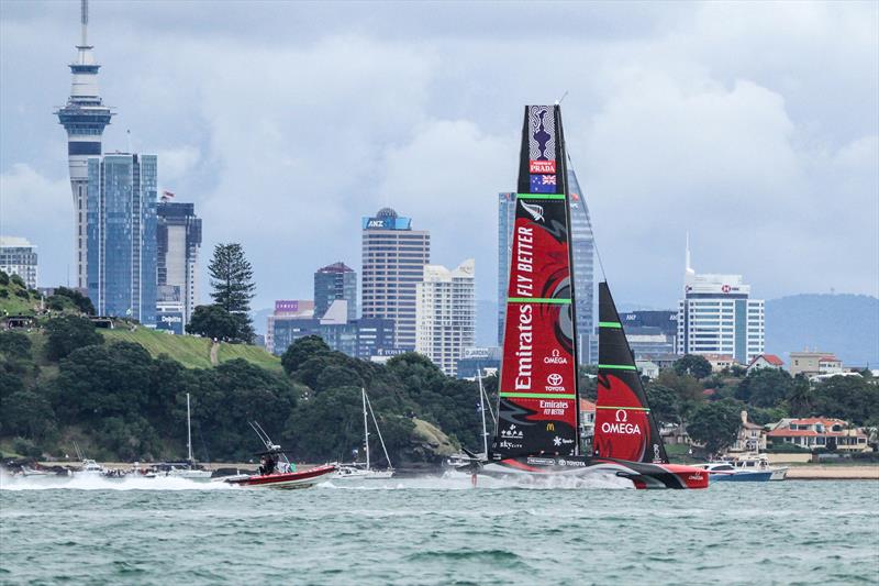Emirates Team NZ racing in the 36th America's Cup - Day 6 - March 16, 2021, Course C photo copyright Richard Gladwell / Sail-World.com / nz taken at Royal New Zealand Yacht Squadron and featuring the AC75 class