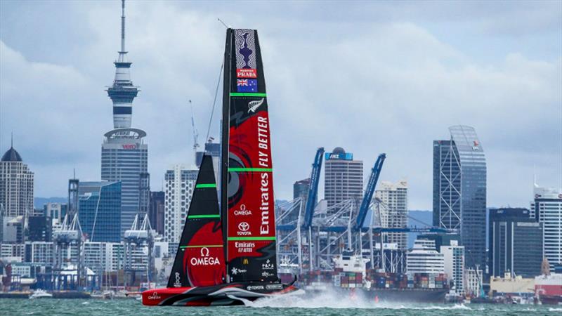 Emirates Team NZ racing in the 36th America's Cup - Day 6 - March 16, 2021, Course C. photo copyright Richard Gladwell / Sail-World.com / nz taken at Royal New Zealand Yacht Squadron and featuring the AC75 class