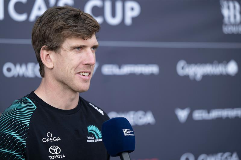  Peter Burling - Mixed Zone - 37th America's Cup, October 12, 2924 - Barcelona - photo © Ricardo Pinto / America's Cup