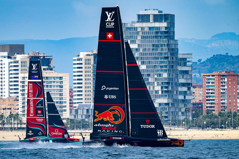 Alinghi Red Bull Racing and Emirates Team NZ - Louis Vuitton Cup, September 1, 2024 - Barcelona - photo © Ricardo Pinto / America's Cup