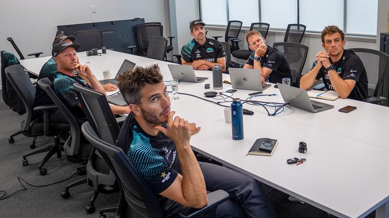 Emirates Team NZ's core sailing group meeting at the team base in Auckland - photo © Hamish Hooper / Emirates Team New Zealand