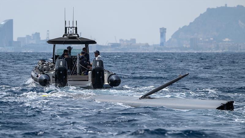 August 20, 2024. Training in Barcelona ahead of the Louis Vuitton Preliminary Regatta photo copyright Ricardo Pinto / America's Cup taken at Real Club Nautico de Barcelona and featuring the AC75 class