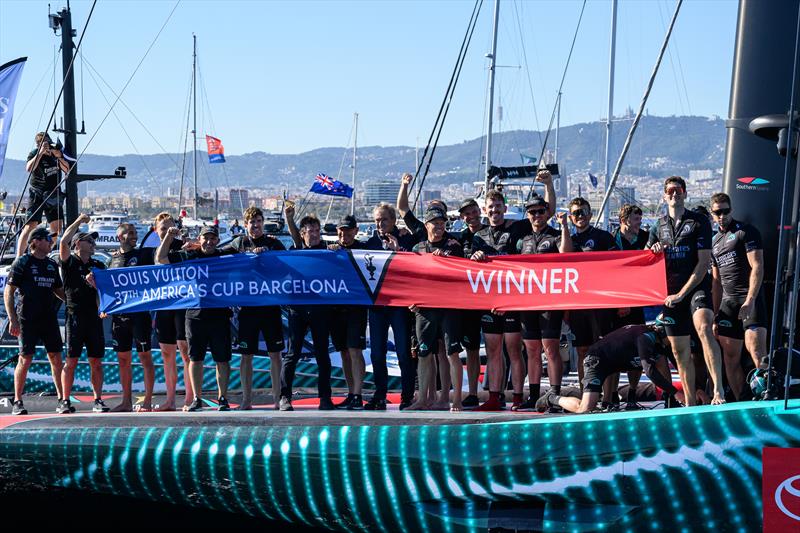 October 19, 2024. Louis Vuitton 37th America's Cup, Race Day 6. Emirates Team NZ, winners of the America's Cup photo copyright Ricardo Pinto / America's Cup taken at Royal New Zealand Yacht Squadron and featuring the AC75 class
