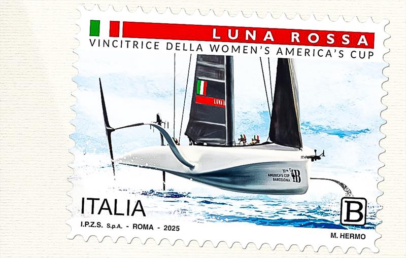 Luna Rossa's Youth and Womens America's Cup teams wins in 2024, have been officially recognised with the issuance of a special stamp - November 2025 - photo © Luna Rossa