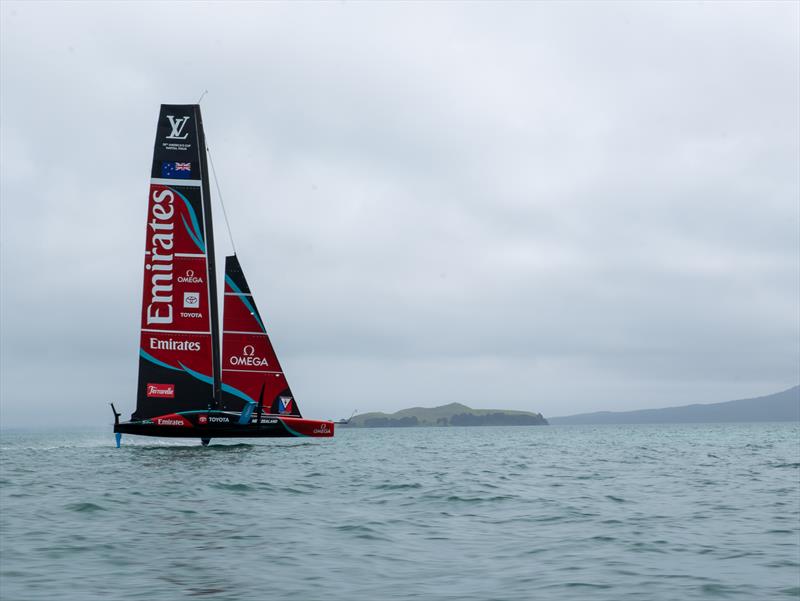 First day foiling since Barcelona - Emirates Team New Zealand - AC75 Taihoro - Auckland - March 13, 2026 - photo © Hamish Hooper / Emirates Team New Zealand