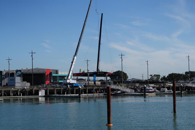Emirates Team New Zealand - Mast rake - Taihoro, AC75 - Rigging only - March 17, 2026 - photo © Sam Thom / America's Cup
