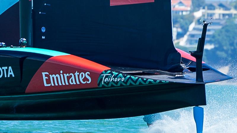 Mainsails Traveller control - Emirates Team New Zealand, Taihoro, AC75, Day 4 - March 21, 2026 - photo © Sam Thom / America's Cup
