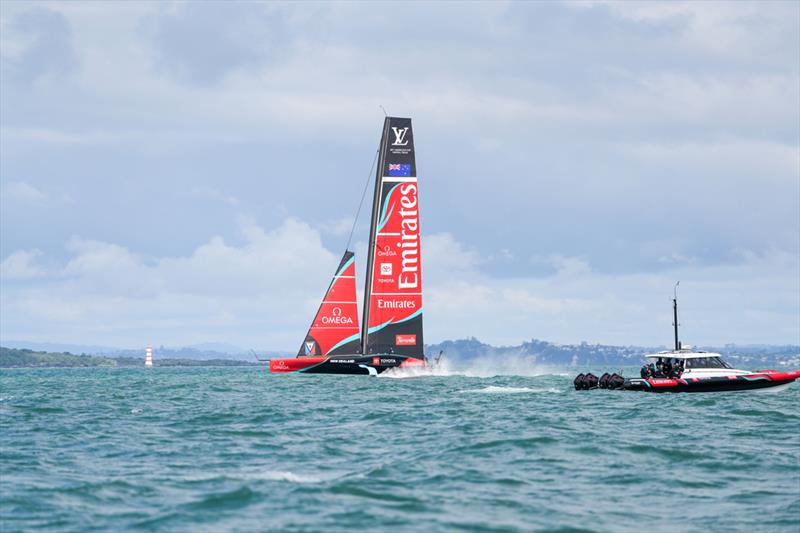  Emirates Team New Zealand, Taihoro, AC75, Day 5 - March 23, 2026 - photo © Sam Thom / America's Cup Recon