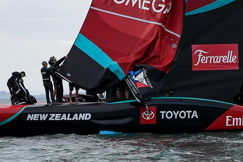 Emirates Team New Zealand - AC75, Day 10 - April 17, 2026 photo copyright Sam Thom/America's Cup taken at Royal New Zealand Yacht Squadron and featuring the AC75 class