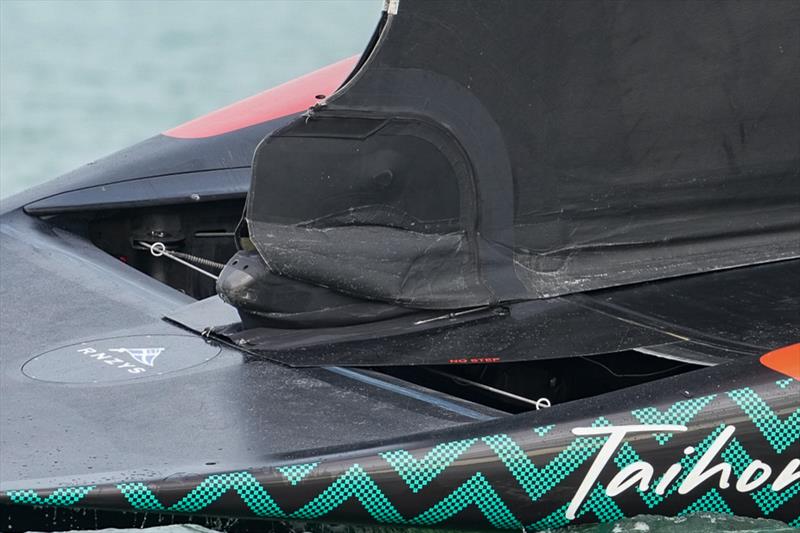 Mainsail clews have been further refined from the 2024 Cup - Emirates Team New Zealand - AC75, Day 11 - April 22, 2026 - photo © Sam Thom/America's Cup