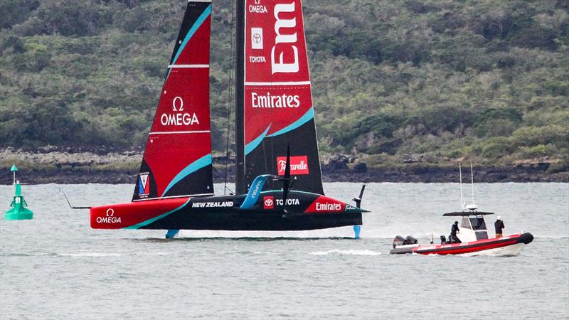 The Recon Unit assigned to Emirates Team NZ in action - Rangitoto Channel - April 2026 photo copyright Richard Gladwell - Sail-World.com / nz taken at Royal New Zealand Yacht Squadron and featuring the AC75 class