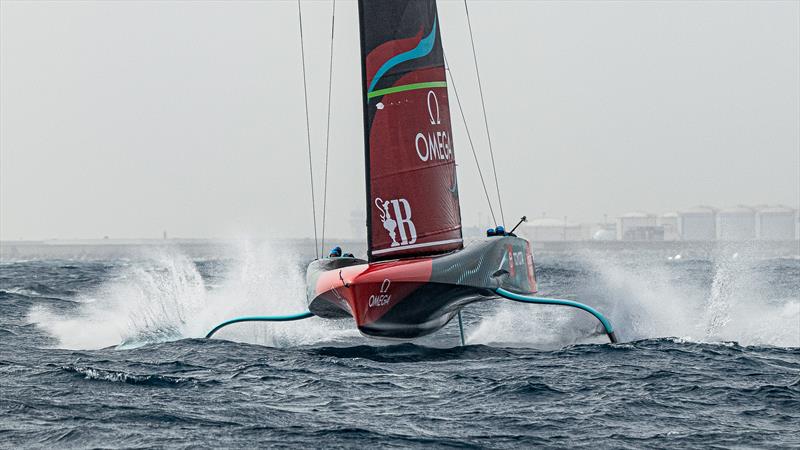 Emirates Team New Zealand, Day 53 of AC75 (B2), Sailing day with Te Rehutai in Barcelona. - 23October2023. 37th America's Cup Recon photo copyright Ugo Fonolla/ America's Cup taken at Royal New Zealand Yacht Squadron and featuring the AC75 class