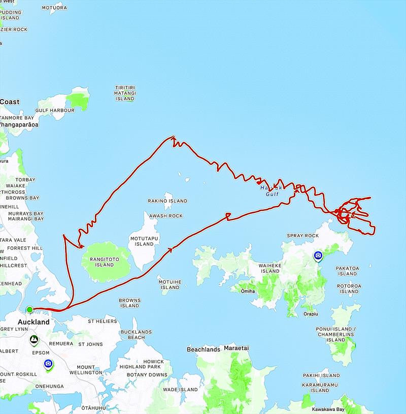 Recon Unit GPS track - Emirates Team NZ - April 28, 2026 - photo © ETNZ Recon Unit