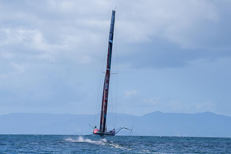 Perfect trim - Emirates Team New Zealand -  AC75 - Day 13 - August 28, 2026 photo copyright Sam Thom / America's Cup taken at Royal New Zealand Yacht Squadron and featuring the AC75 class