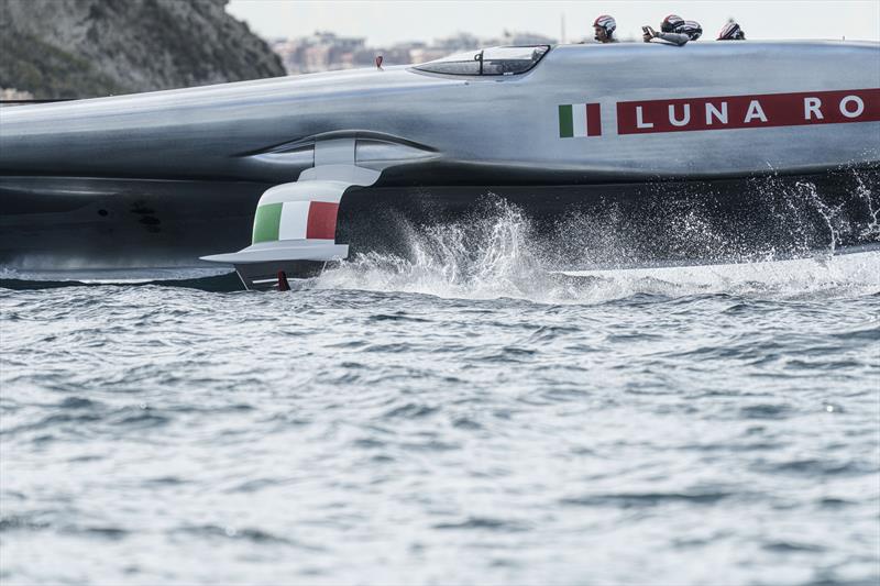 Luna Rossa (ITA) launches and tow tests  - Cagliari, Sardinia - May 20, 2026 photo copyright Luna Rossa Recon taken at Circolo Canottieri Napoli and featuring the AC75 class