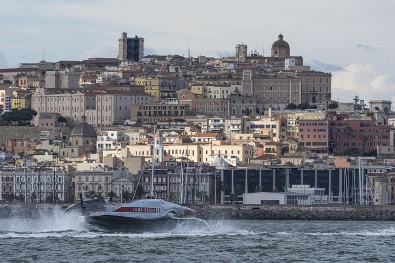 Luna Rossa (ITA) launches and tow tests  - Cagliari, Sardinia - May 20, 2026 photo copyright Luna Rossa Recon taken at Circolo Canottieri Napoli and featuring the AC75 class